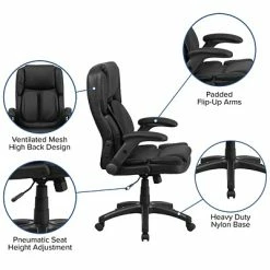 Best Sale ✨ Flash Furniture Executive/Managerial Chairs Flash BT90275H Leather Extreme Comfort High Back Exec Swivel Office Chair W/Flip-Up Arms, Black 🔥 -Office Chairs Online store unnamed file 1018