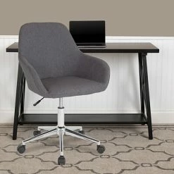 Discount 🧨 Office Chairs Flash Furniture Cortana Fabric Swivel Home And Office Mid-Back Chair, Dark Gray (DS8012LBDGYF) ⭐ -Office Chairs Online store unnamed file 1022