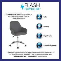 Discount 🧨 Office Chairs Flash Furniture Cortana Fabric Swivel Home And Office Mid-Back Chair, Dark Gray (DS8012LBDGYF) ⭐ -Office Chairs Online store unnamed file 1024