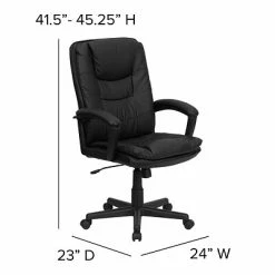 Discount ⌛ Executive/Managerial Chairs Flash Furniture High Back Leather Executive Swivel Office Chair With Padded Leather Arms, Black 💯 -Office Chairs Online store unnamed file 1035