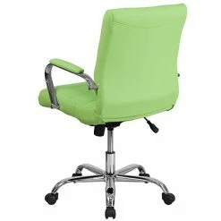 Promo 🛒 Flash Furniture Executive/Managerial Chairs Mid-Back, Green Vinyl Executive Swivel Office Chair With Chrome Arms [GO-2240-GN-GG] 🧨 -Office Chairs Online store unnamed file 1044