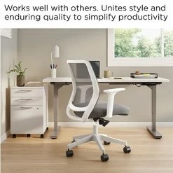 Brand new ✔️ Union & Scale Task Chairs Union & Scale™ Essentials Mesh Back Fabric Task Chair, Gray (UN58149) 🎉 -Office Chairs Online store unnamed file 105