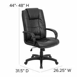 Top 10 🤩 Executive/Managerial Chairs Flash Furniture High Back Leather Swivel Executive Office Chair With Padded Arms, Black 🌟 -Office Chairs Online store unnamed file 1094