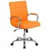 Best reviews of 😍 Executive/Managerial Chairs Flash Furniture Mid-Back, Orange Vinyl Executive Swivel Office Chair With Chrome Arms (GO-2240-ORG-GG) 😉