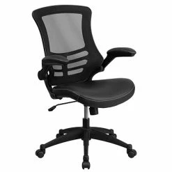 Coupon 🔥 Task Chairs Flash Furniture Mesh Back Faux Leather Computer And Desk Chair, Black (BLX5MLEA) ⭐