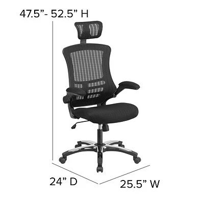 Wholesale ๐คฉ Flash Furniture Executive/Managerial Chairs Flash BLX5H High Back Blk Mesh Exec Swivel Office Chair W/Flip-Up Arms & Chrome-Nylon Designer Base ๐ 9 Wholesale ๐คฉ Flash Furniture Executive/Managerial Chairs Flash BLX5H High Back Blk Mesh Exec Swivel Office Chair W/Flip-Up Arms & Chrome-Nylon Designer Base ๐ - Image 7