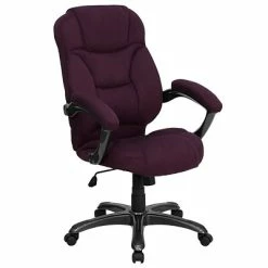 Outlet 👍 Task Chairs Flash Furniture High Back Micro Fiber Contemporary Office Chair, Grape 💯