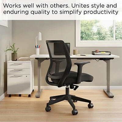 Best deal 😀 Union & Scale Task Chairs Union & Scale™ Essentials Mesh Back Fabric Task Chair, Black (UN56947) 🔥 7 Best deal 😀 Union & Scale Task Chairs Union & Scale™ Essentials Mesh Back Fabric Task Chair, Black (UN56947) 🔥 - Image 5