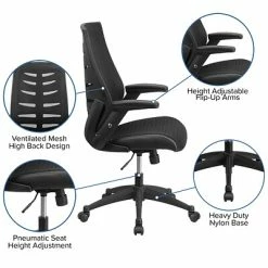 Best Sale ❤️ Executive/Managerial Chairs Flash Furniture Designer Mesh High Back Exec Swivel Office Chair W/Height Adj Flip-Up Arms, Black (BLZP809BK) ⭐ -Office Chairs Online store unnamed file 1210
