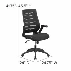 Best Sale ❤️ Executive/Managerial Chairs Flash Furniture Designer Mesh High Back Exec Swivel Office Chair W/Height Adj Flip-Up Arms, Black (BLZP809BK) ⭐ -Office Chairs Online store unnamed file 1211