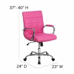 Best Sale ✨ Executive/Managerial Chairs Flash Furniture Mid-Back Vinyl Executive Swivel Office Chair With Chrome Arms, Pink [GO-2240-PK-GG] 🥰 -Office Chairs Online store unnamed file 124