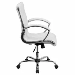 Best Sale 😀 Executive/Managerial Chairs Flash Furniture Mid-Back Leather Executive Office Chair; White ✨ -Office Chairs Online store unnamed file 1243