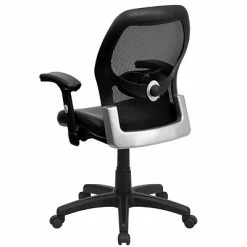 Best deal 💯 Executive/Managerial Chairs Flash Furniture Mid Back Super Mesh Office Chair With Black Italian Leather Seat, Black 🤩 -Office Chairs Online store unnamed file 1248