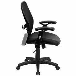 Best deal 💯 Executive/Managerial Chairs Flash Furniture Mid Back Super Mesh Office Chair With Black Italian Leather Seat, Black 🤩 -Office Chairs Online store unnamed file 1249