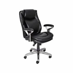 Cheap 👍 Executive/Managerial Chairs Serta AIR Bonded Leather Executive Chair, Black (CHR200100) 👏