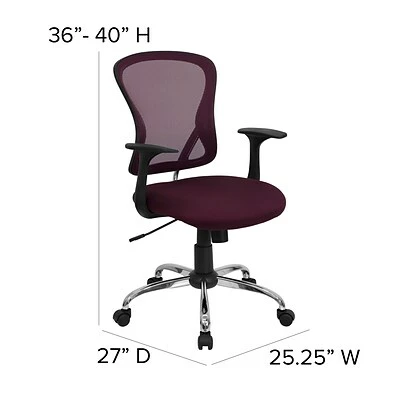 Best Pirce ⭐ Task Chairs Flash Furniture Mid-Back Office Chair, Burgundy 💯 8 Best Pirce ⭐ Task Chairs Flash Furniture Mid-Back Office Chair, Burgundy 💯 - Image 6