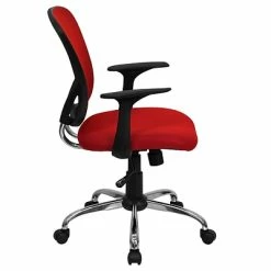 Budget ⭐ Task Chairs Flash Furniture Mid-Back Office Chair, Red 🌟 -Office Chairs Online store unnamed file 1335