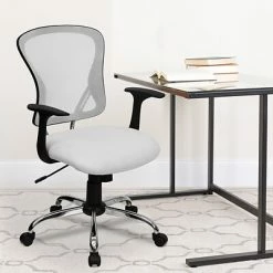 Cheapest 🛒 Task Chairs Flash Furniture Mid-Back Office Chair, White 🧨 -Office Chairs Online store unnamed file 1344