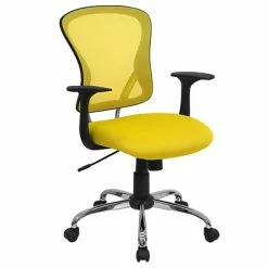 Best deal ⭐ Task Chairs Flash Furniture Mid-Back Office Chair, Yellow ⭐