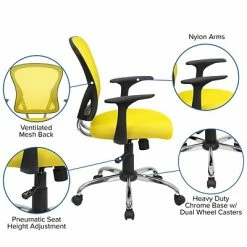 Best deal ⭐ Task Chairs Flash Furniture Mid-Back Office Chair, Yellow ⭐ -Office Chairs Online store unnamed file 1357