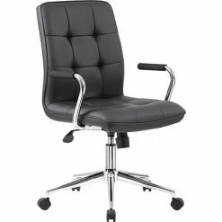 Best Pirce ✔️ Task Chairs Boss Modern Office Chair W/Chrome Arms, Black (B331-BK) 🥰