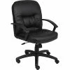 Discount 🔔 Executive/Managerial Chairs Boss Mid Back Leatherplus Executive Chair, Black (B7306) 🌟 -Office Chairs Online store unnamed file 1475