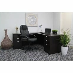 Brand new 🛒 Executive/Managerial Chairs Boss High Back Leather Plus Executive Chair, Black (B7641) ✔️ -Office Chairs Online store unnamed file 1485