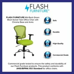 Flash Sale 🥰 Task Chairs Flash Furniture Mid-Back Office Chair, Green 🧨 -Office Chairs Online store unnamed file 1527