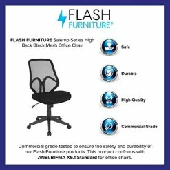 Coupon 🌟 Office Chairs Flash Furniture Salerno Series Ergonomic Mesh Swivel High Back Office Chair, Black (GOWY193ABK) 😍 -Office Chairs Online store unnamed file 154