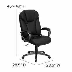 Hot Sale 💯 Executive/Managerial Chairs Flash Furniture Faux Leather Executive Chair, Gray And Black (BT9066BK) 🌟 -Office Chairs Online store unnamed file 1575