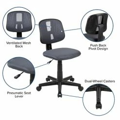 Top 10 ❤️ Task Chairs Flash Furniture Fundamentals Nylon Swivel Computer And Desk Chair, Gray (LF-134-GY-GG) 💯 -Office Chairs Online store unnamed file 1583