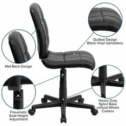Buy 🎁 Task Chairs Flash Furniture Vinyl Task Chair, Black (GO16911BK) ✔️ -Office Chairs Online store unnamed file 1619