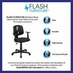 Outlet 🔥 Task Chairs Flash Furniture Fundamentals Foam Swivel Computer And Desk Chair, Black (LF134ABK) ❤️ -Office Chairs Online store unnamed file 163