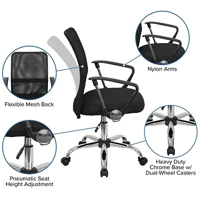Wholesale ๐ Task Chairs Flash Furniture High-Back Mesh Computer Chair, Fixed Arms, Black (GO6057) โจ 7 Wholesale ๐ Task Chairs Flash Furniture High-Back Mesh Computer Chair, Fixed Arms, Black (GO6057) โจ - Image 5