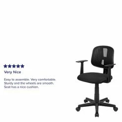 Outlet 🔥 Task Chairs Flash Furniture Fundamentals Foam Swivel Computer And Desk Chair, Black (LF134ABK) ❤️ -Office Chairs Online store unnamed file 164