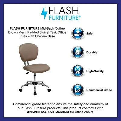 Flash Sale ๐ Flash Furniture Mesh Task Chairs With Chrome Base (H2376FCOF) ๐ฏ 6 Flash Sale ๐ Flash Furniture Mesh Task Chairs With Chrome Base (H2376FCOF) ๐ฏ - Image 4