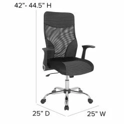 Buy ⭐ Office Chairs Flash Furniture Milford Ergonomic Mesh Swivel High Back Office Chair, Black And White (LFW83A) 😀 -Office Chairs Online store unnamed file 174