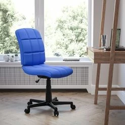 Best Sale 🤩 Task Chairs Flash Furniture Mid-Back Quilted Vinyl Task Chair, Blue 🔔 -Office Chairs Online store unnamed file 1821