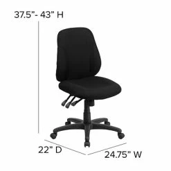 Promo 👏 Task Chairs Flash Furniture BT90297S Mid-Back Fabric Multi-Functional Ergonomic Swivel Task Chair In Black 👏 -Office Chairs Online store unnamed file 1870
