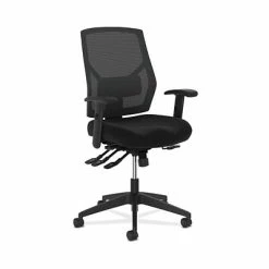 Deals ⭐ Task Chairs HON Crio High-Back Task Chair, Mesh Back, Adjustable Arms, Adjustable Lumbar, Black Fabric (BSXVL582ES10T) ✔️