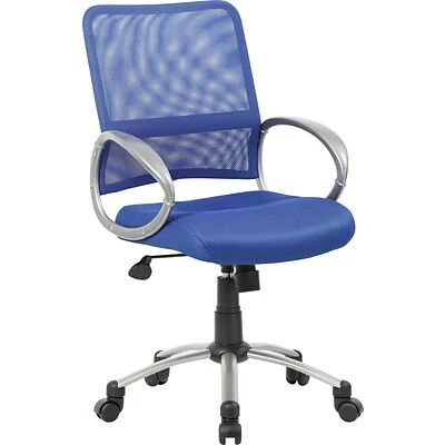 Hot Sale ๐ฏ Task Chairs Boss Mesh Back W/ Pewter Finish Task Chair, Blue (B6416-BE) ๐ 3 Hot Sale ๐ฏ Task Chairs Boss Mesh Back W/ Pewter Finish Task Chair, Blue (B6416-BE) ๐