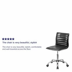 Coupon 🎁 Task Chairs Flash Furniture Vinyl Low Back Armless Ribbed Designer Swivel Task Chair, Black (DS512BBK) 👏 -Office Chairs Online store unnamed file 1921