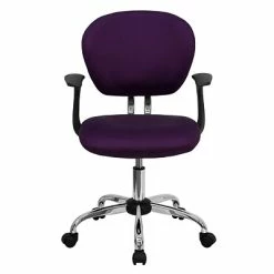 Discount ⌛ Task Chairs Flash Furniture Mid Back Mesh Task Chair With Arms And Chrome Base, Purple (H2376FPURARMS) 🤩 -Office Chairs Online store unnamed file 1955