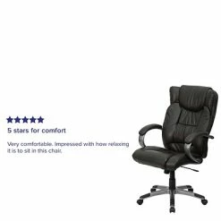New 💯 Executive/Managerial Chairs Flash Furniture High Back Leather Executive Office Chairs With Titanium Finish Loop Arms (BT9088BRN) 💯 -Office Chairs Online store unnamed file 198