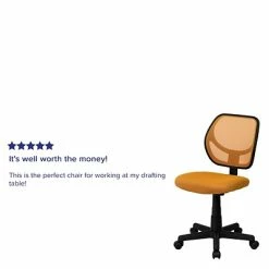 Hot Sale 🔔 Task Chairs Flash Furniture Fabric Mid-back Task Chair, Orange 🎁 -Office Chairs Online store unnamed file 1986