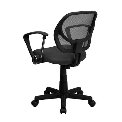 New ❤️ Task Chairs Flash Furniture Fabric Mid-Back Task Chair With Capped Arm, Gray ⌛ 9 New ❤️ Task Chairs Flash Furniture Fabric Mid-Back Task Chair With Capped Arm, Gray ⌛ - Image 7
