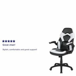 Cheapest ⌛ Office Chairs Flash Furniture X10 Ergonomic Leather Swivel Computer And Desk Chair, Black With White Inserts (CH-00095-WH-GG) 🎁 -Office Chairs Online store unnamed file 2012