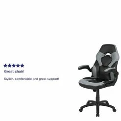 Deals 😀 Office Chairs Flash Furniture X10 Ergonomic Leather Swivel Computer And Desk Chair, Gray/Black (CH-00095-GY-GG) ⌛ -Office Chairs Online store unnamed file 2021