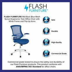 Deals 👏 Office Chairs Flash Furniture Ergonomic Nylon Swivel Computer And Desk Chair, Blue (BL-X-5M-WH-BLUE-GG) 🎉 -Office Chairs Online store unnamed file 2029