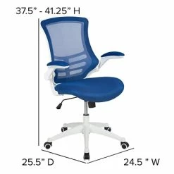 Deals 👏 Office Chairs Flash Furniture Ergonomic Nylon Swivel Computer And Desk Chair, Blue (BL-X-5M-WH-BLUE-GG) 🎉 -Office Chairs Online store unnamed file 2032